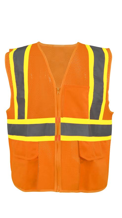 Class 2 Tone High Visibility Construction Safety Vest
