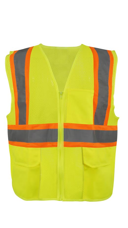 Class 2 Tone High Visibility Construction Safety Vest
