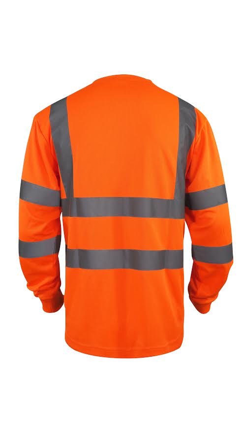 Hi Vis T Shirt ANSI Class 2 Long Sleeve