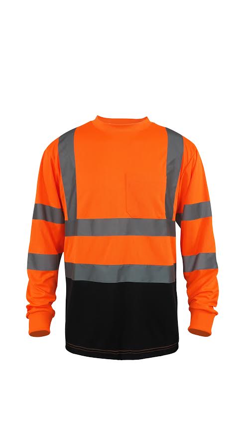 Hi Vis T Shirt ANSI Class 2 Long Sleeve