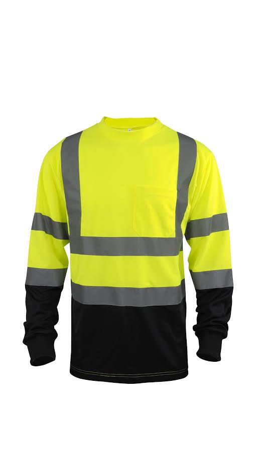 Hi Vis T Shirt ANSI Class 2 Long Sleeve