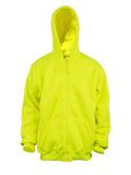 Safety Lime Color Hoodie With Extra Warm Lined Thermal