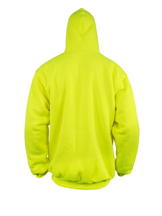 Safety Lime Color Hoodie With Extra Warm Lined Thermal