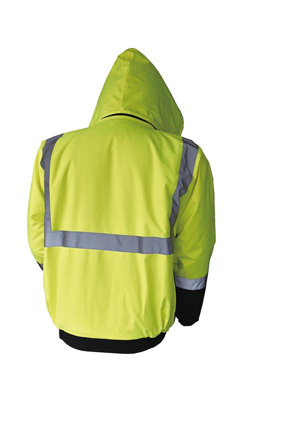 Hi Vis Class 3 Insulated Safety Bomber Reflective Jacket