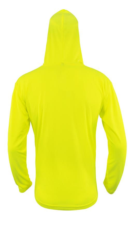 Men's Max-dry Moisture Mesh Long Sleeve Safety T-shirt With Hood