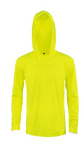 Men's Max-dry Moisture Mesh Long Sleeve Safety T-shirt With Hood