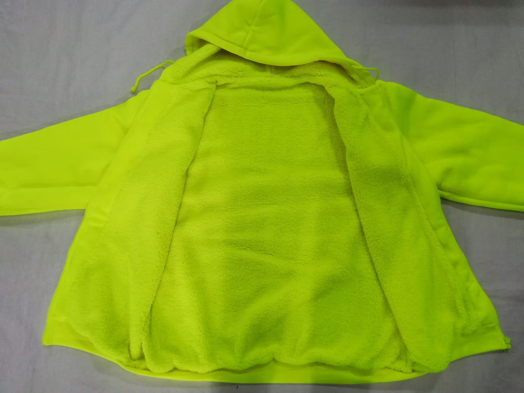 Hi-Vis Zip-Front Warm Lined Thermal Hoodie