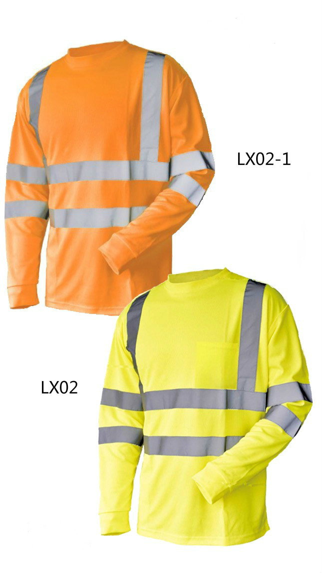 Hi Vis T Shirt ANSI Class 3 Long Sleeve