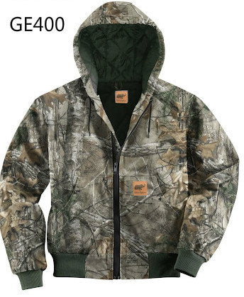 Camo Sandstone Canvas Quilted Thermal Lined Winter Duck Jacket