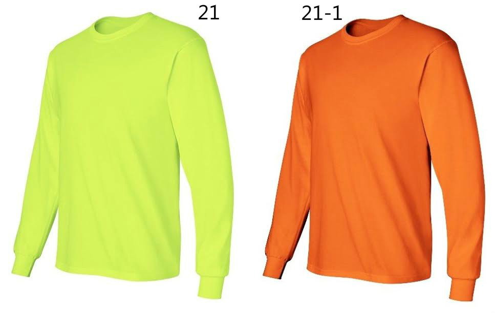 12-Piece Men's Max-dry Moisture Mesh Long Sleeve Safety T-shirt