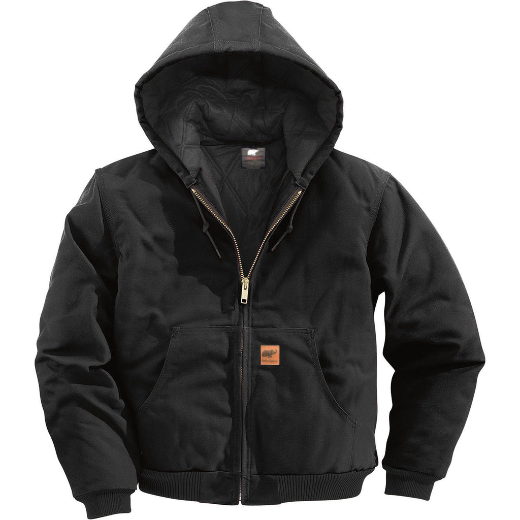 Men Sandstone Canvas Quilted Thermal Lined Winter Duck Jacket